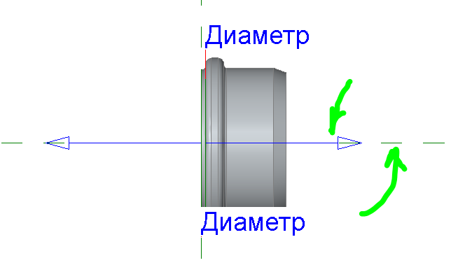 Оба коннектора должны совпадать с зелёной опорной плоскостью в двух плоскостях: и на виде сверху (опорном уровне) и на виде спереди. Аналогично, если вы развернёте семейство на 90°, принцип сохранится. Нижняя зелёная стрелка указывает на опорную плоскость, верхняя — на коннектор