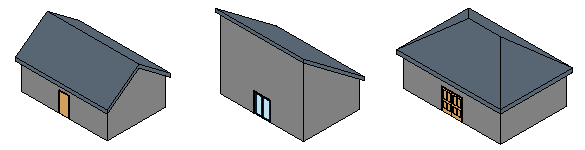 Картинка из справки Автодеска: в одной модели создают разные варианты крыши