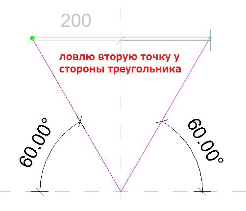 Благодаря симметричному размеру треугольник будет меняться равномерно