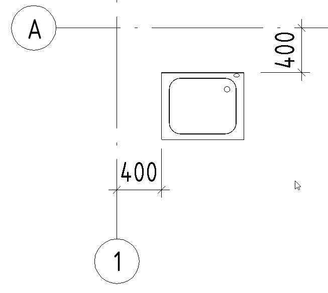 Revit: неактивные размеры при выделении элемента