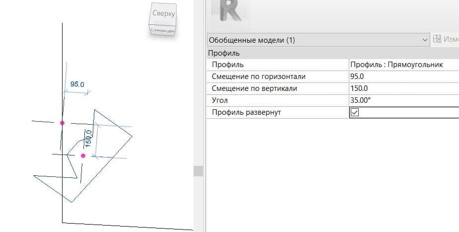 Поставила галочку — профиль развернулся, то есть отзеркалился