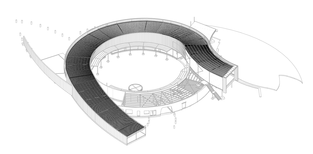 Один из примеров работы Гэвина — крыша сложной формы