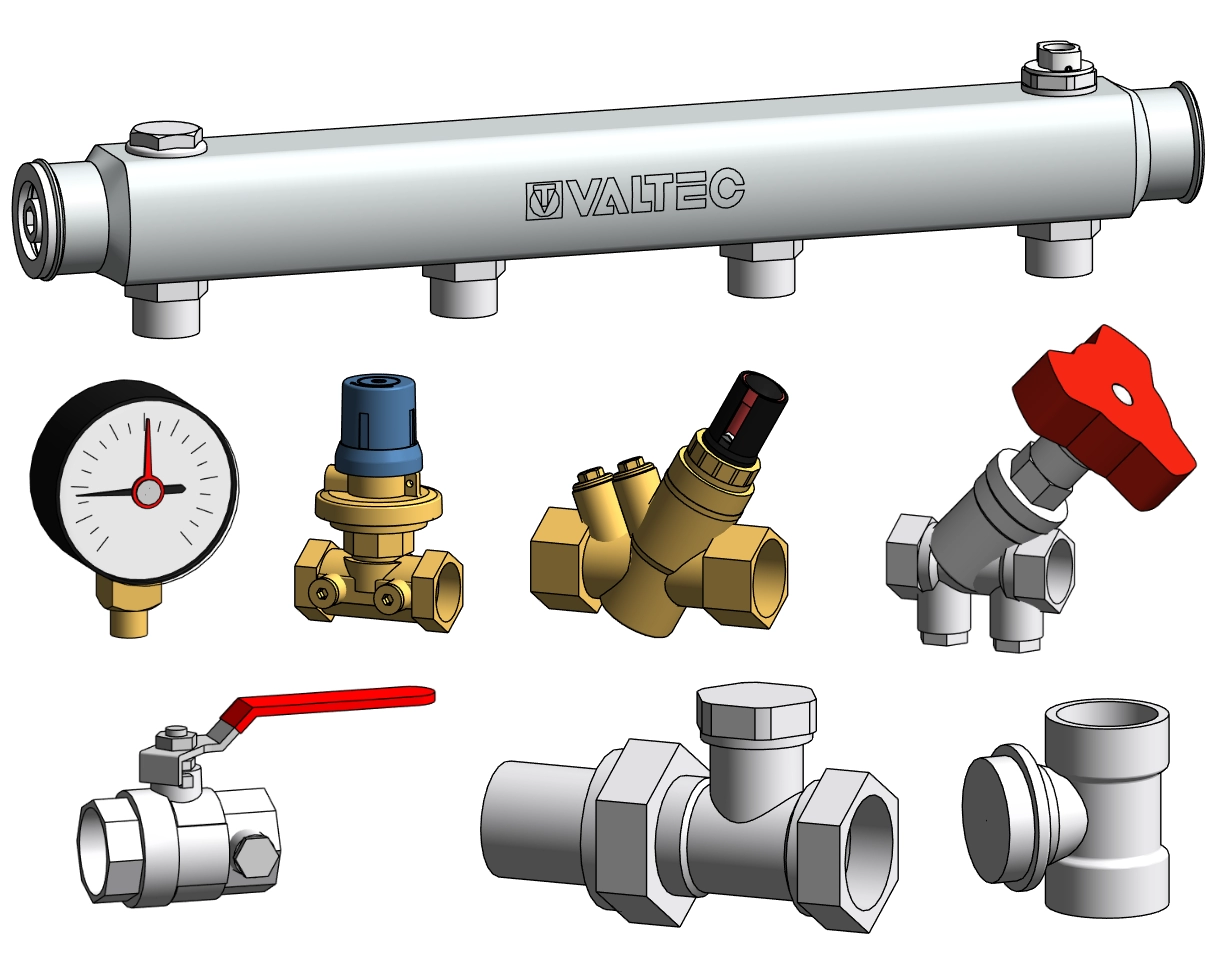 Revit-библиотека: балансировочная арматура и одиночные коллекторы Valtec